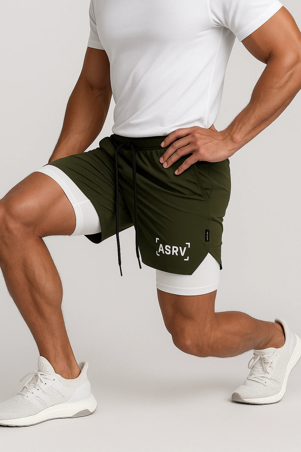 Short de Academia Esportivo  Masculino 2 em 1 - ASRV