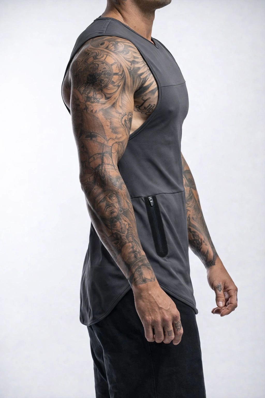 Regata Esportiva Masculina Academia - Com Bolso Lateral