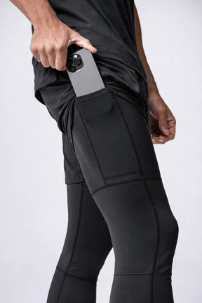 Short de Academia com Legging de Compressão