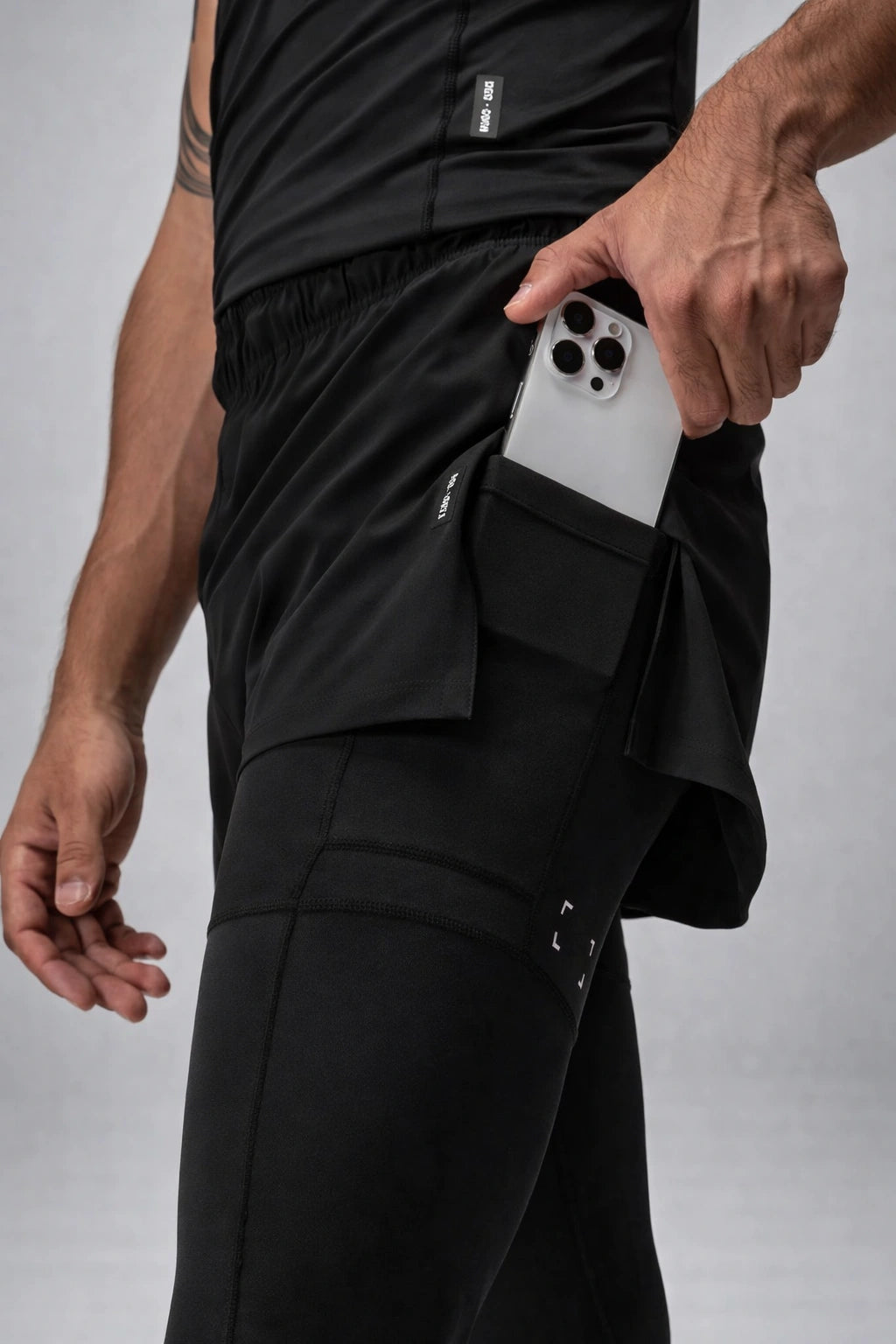 Short Masculino Esportivo com Bolso Interno Legging Tetra-lite