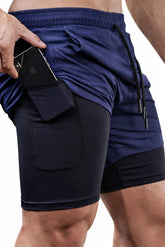 Short Esportivo de Academia Masculino com Bolso Interno - Street Dry 2 em 1