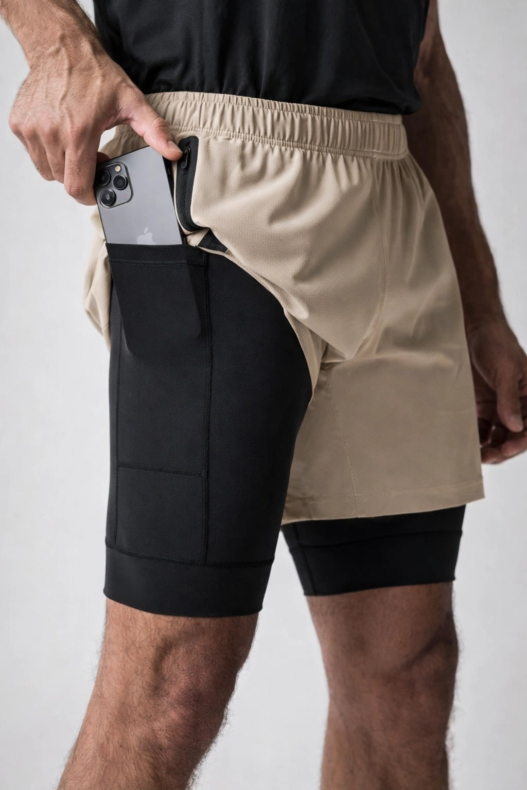 Short Masculino de Academia 2 em 1