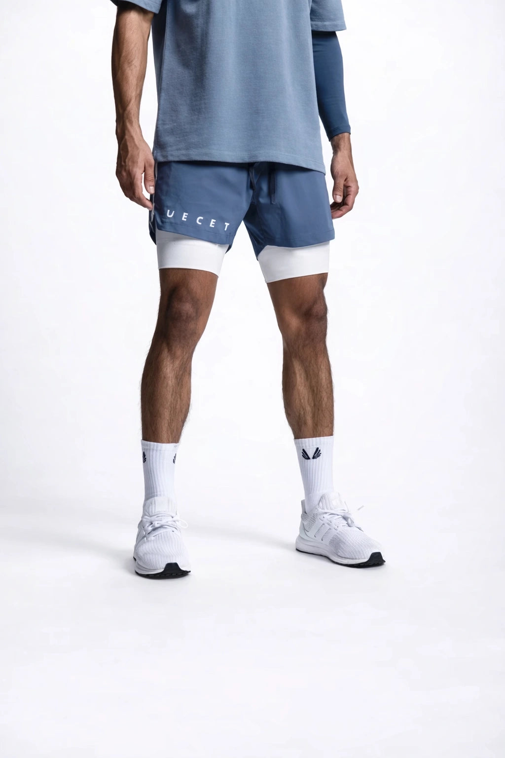 Short Esportivo de Academia Masculino Secagem rápida 2 em 1