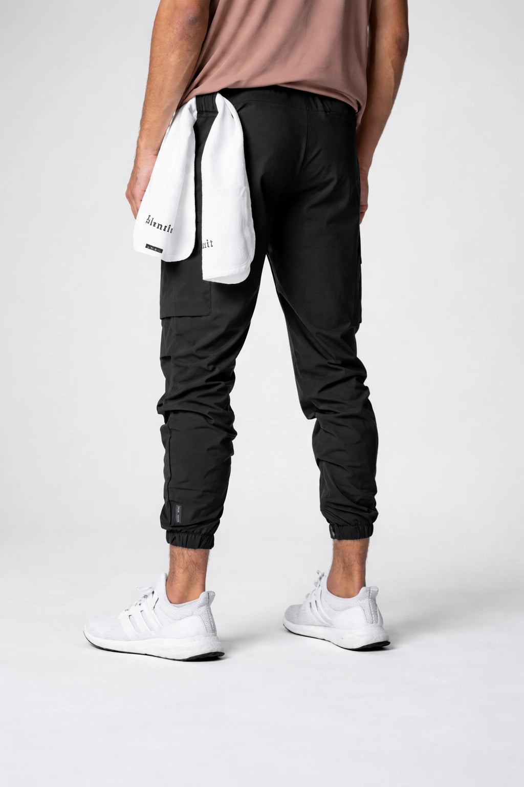 Calça Masculina Esportiva Justa Respirável com Bolso Lateral