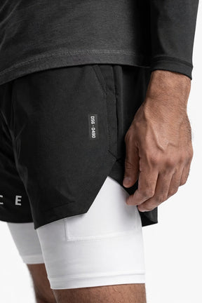 Short Esportivo de Academia Masculino Secagem rápida 2 em 1