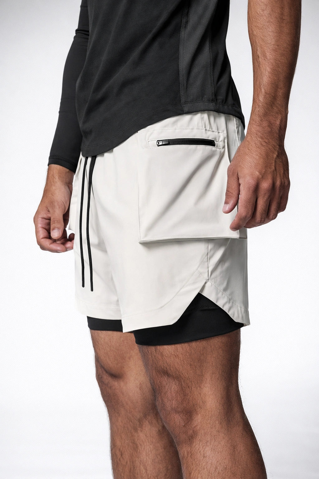 Short Esportivo de Academia com Bolso Lateral