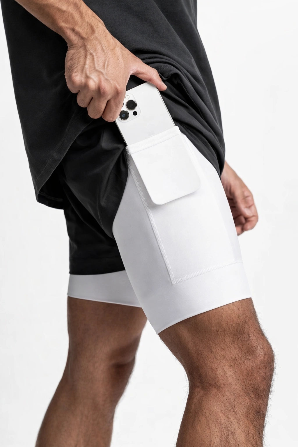 Short Esportivo de Academia Masculino Secagem rápida 2 em 1