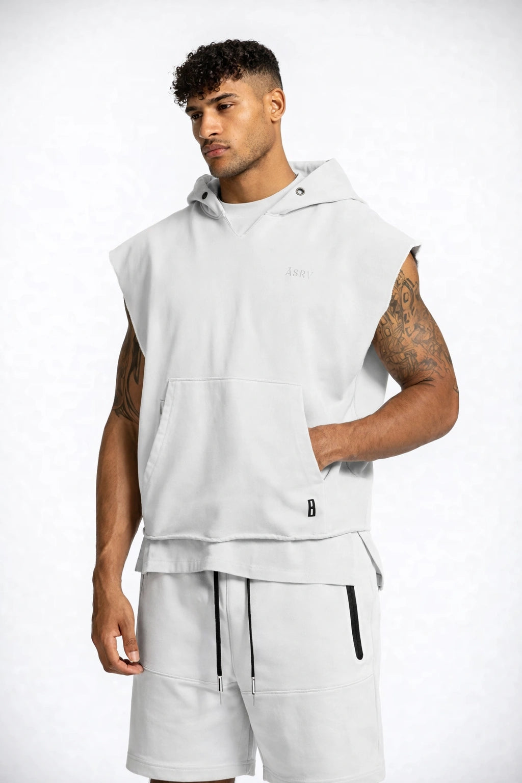 Camiseta de colete com Capuz Academia Premium 2 em 1 - ASRV