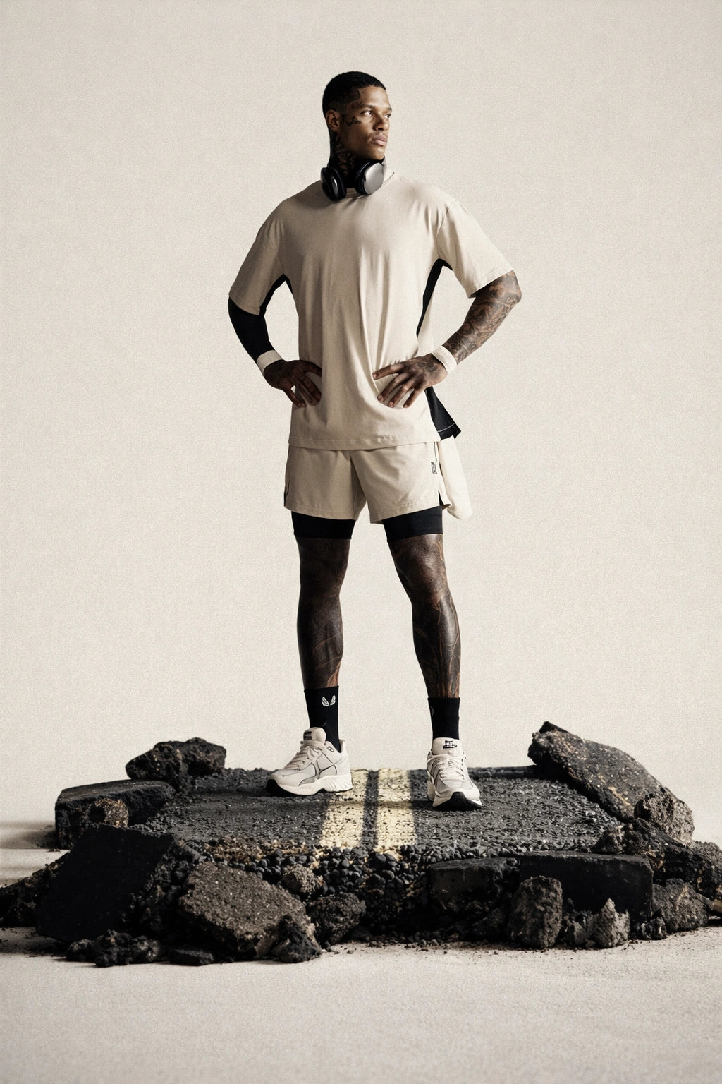 Short Masculino de Academia 2 em 1