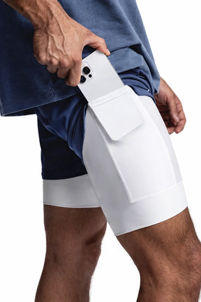 Short Esportivo de Academia Masculino Secagem rápida 2 em 1