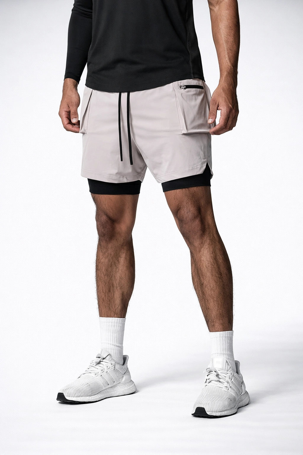 Short Esportivo de Academia com Bolso Lateral