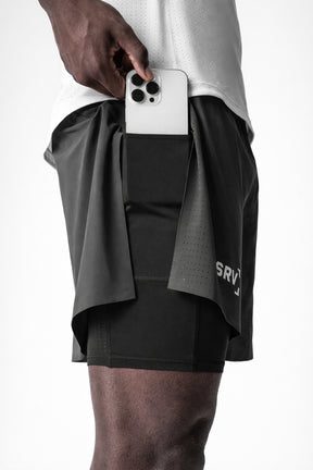 Short Esportivo de Academia  Masculino Respirável 2 em 1 - Slim Run