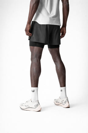 Short Esportivo de Academia  Masculino Respirável 2 em 1 - Slim Run