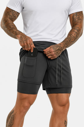 Short Esportivo de Academia Masculino com Bolso Interno - Street Dry 2 em 1