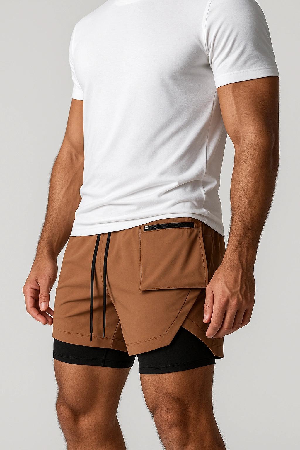 Short Esportivo de Academia com Bolso Lateral