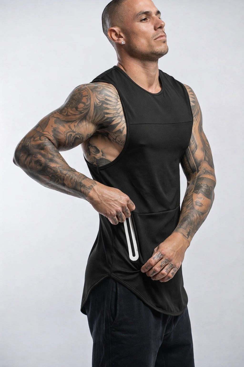 Regata Esportiva Masculina Academia - Com Bolso Lateral