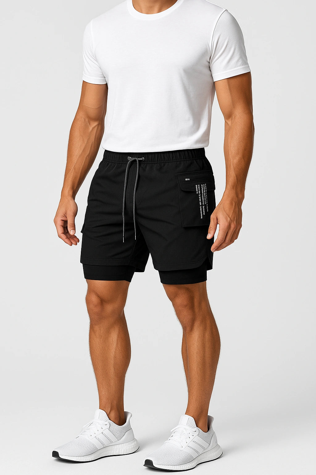 Short Esportivo de Academia Masculino com Bolsos Laterais