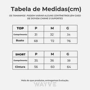 Conjunto Esportivo Feminino com Top e Short Academia