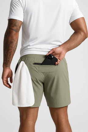 Short de Academia Masculino Slim com Bolso lateral