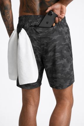 Short de Academia Masculino Slim com Bolso lateral