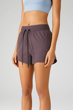 Short Fitness Feminino Respirável com Bolso Interno
