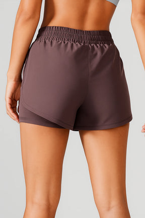 Short Fitness Feminino Respirável com Bolso Interno
