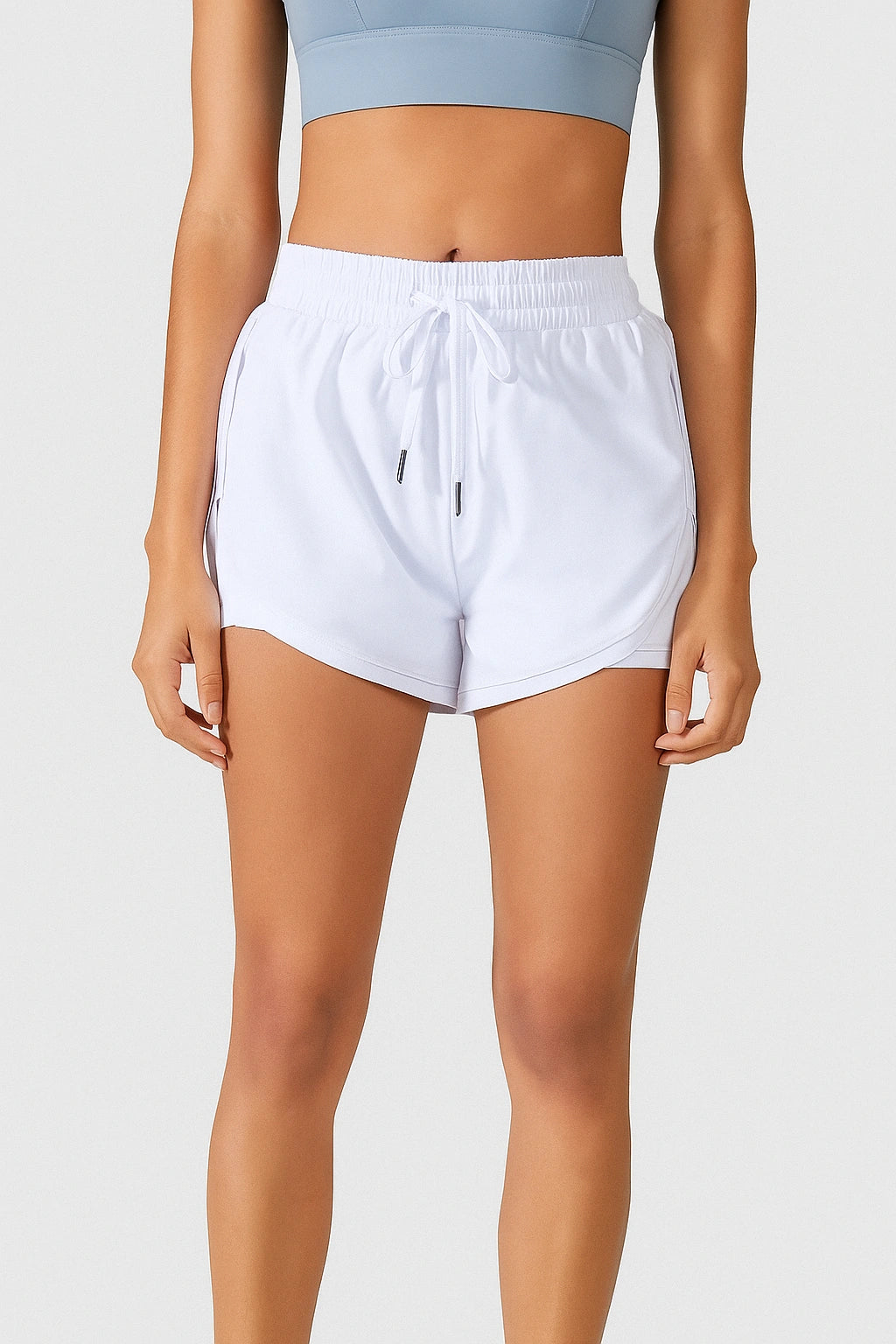 Short Fitness Feminino Respirável com Bolso Interno