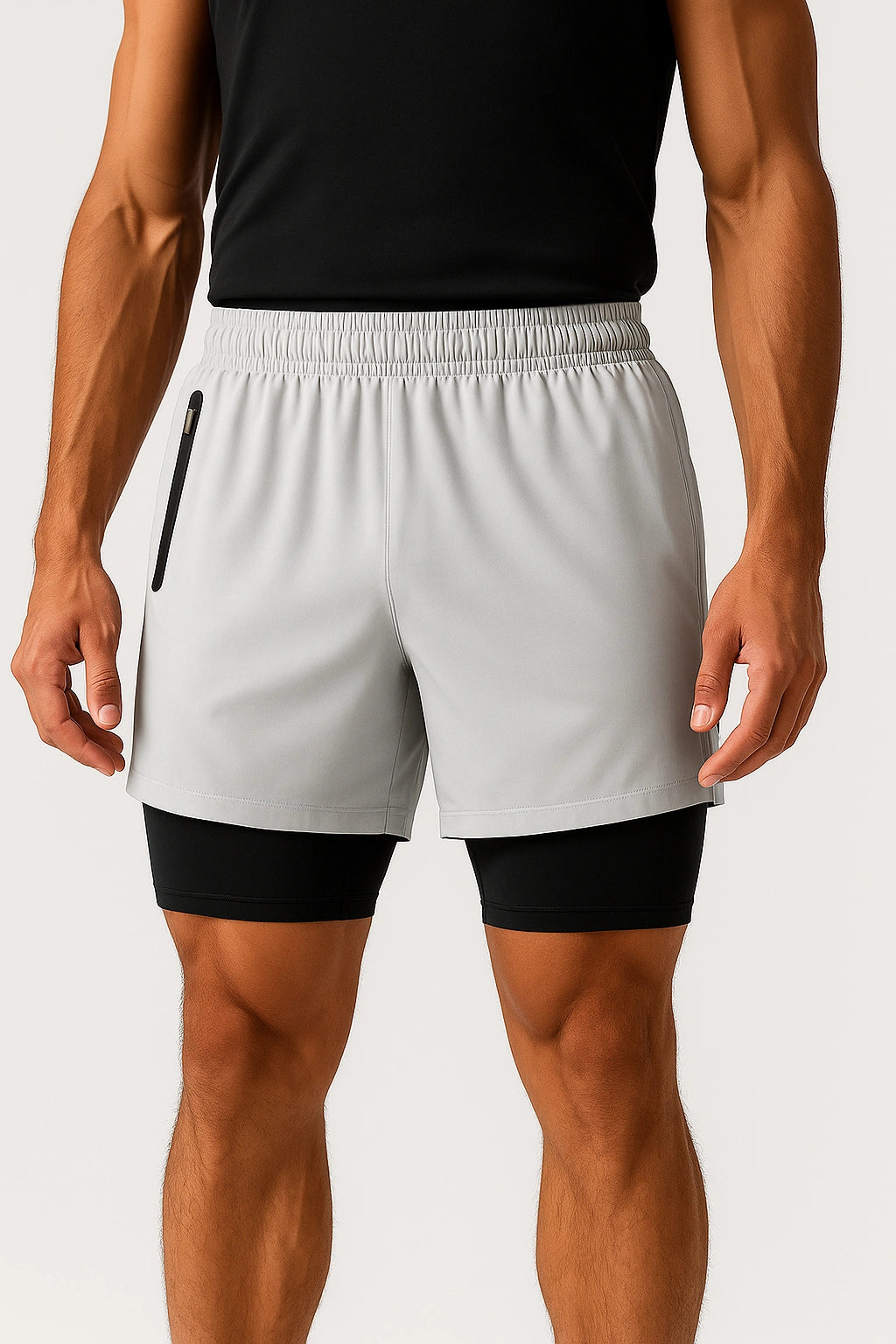 Short Masculino de Academia 2 em 1