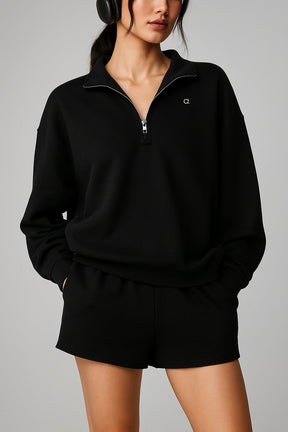 Jaqueta Moletom Fitness Feminino com Zíper Gola Alta Supima®