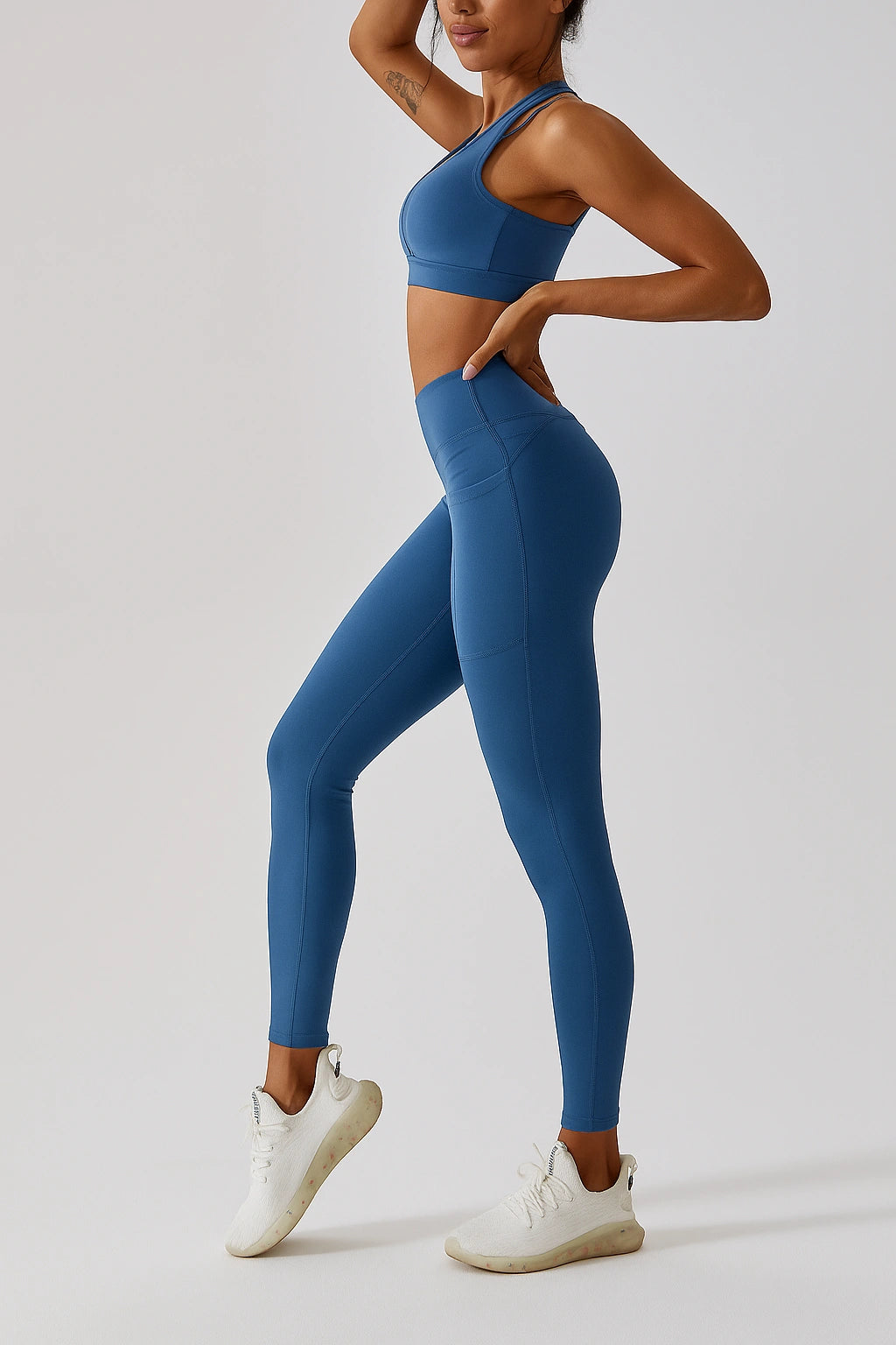 Calça Esportiva Leggings  de academia Feminina Cintura Alta Respirável