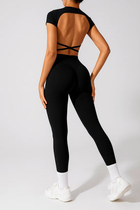 Conjunto Fitness Feminino Cropped Esportivo + Calça Legging