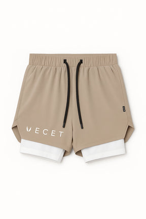 Short Esportivo de Academia Masculino Secagem rápida 2 em 1