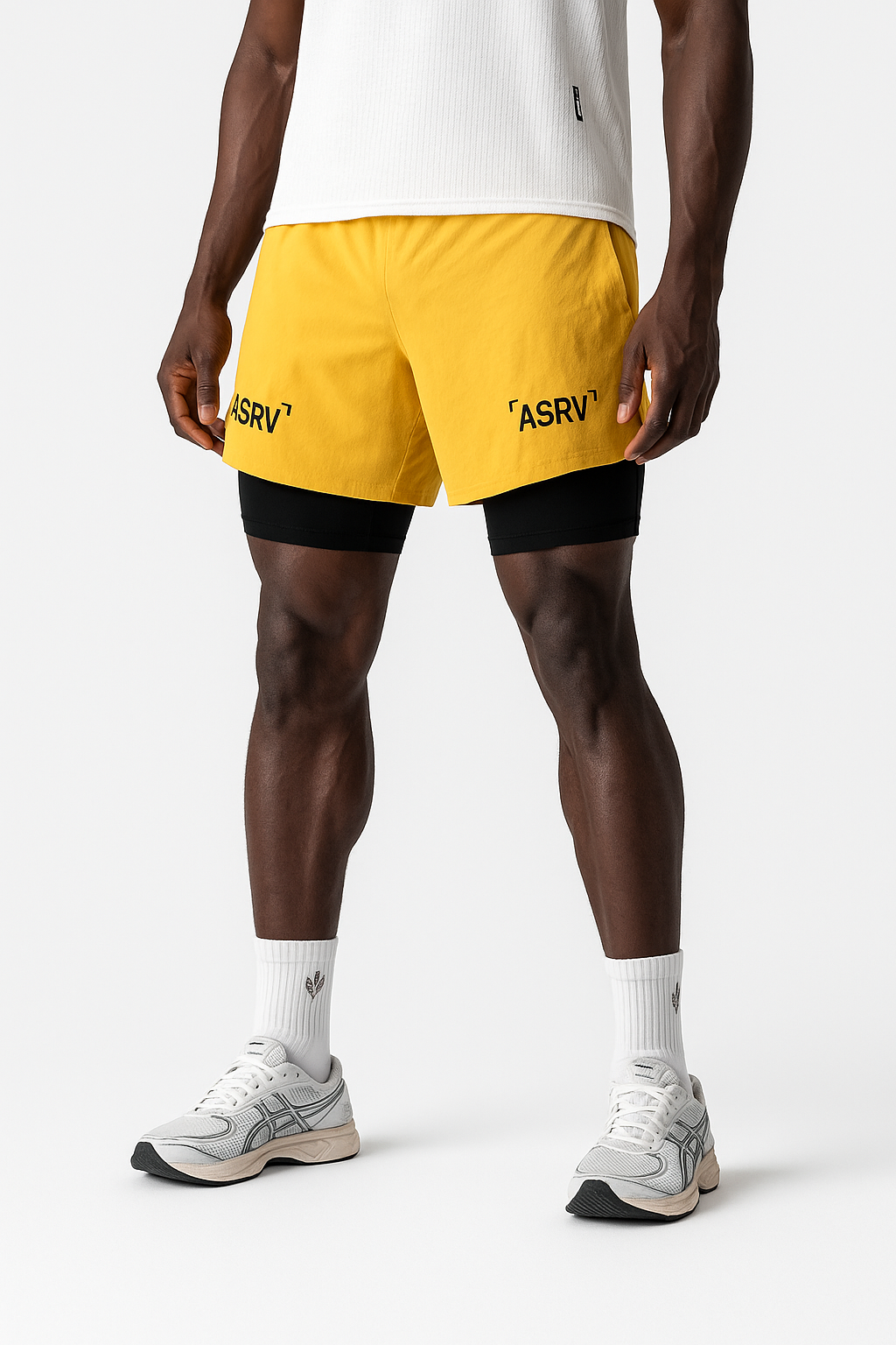 Short Esportivo de Academia  Masculino Respirável 2 em 1 - Slim Run