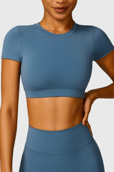 Cropped Fitness Feminino de Secagem Rápida esportivo