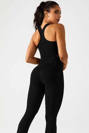 Conjunto Fitness Feminino Calça + Cropped Esportivo
