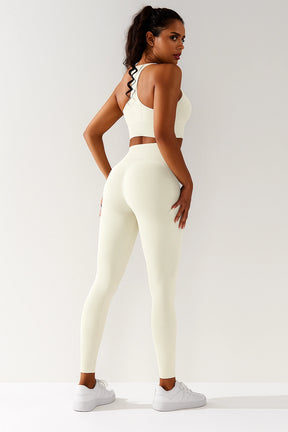 Conjunto Fitness Feminino com Top e Leggings de Cintura Alta