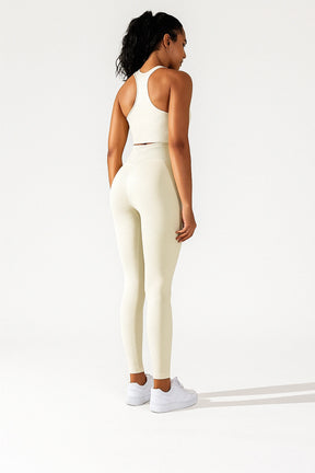 Conjunto Fitness Feminino com Top e Leggings de Cintura Alta