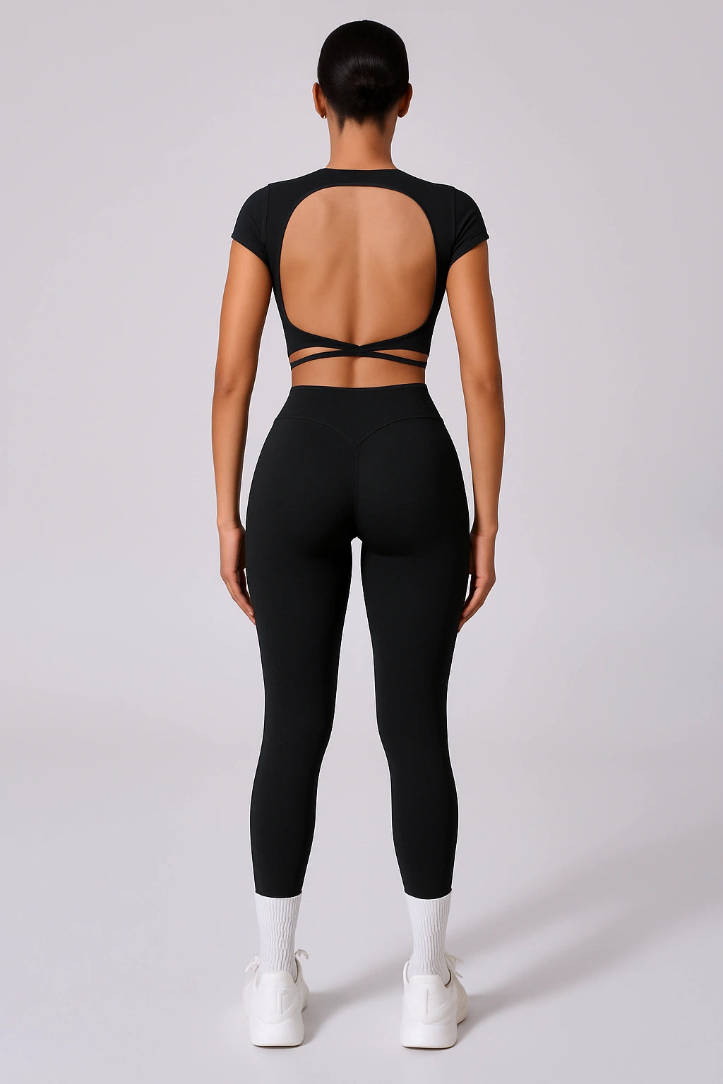 Conjunto Fitness Feminino Cropped Esportivo + Calça Legging