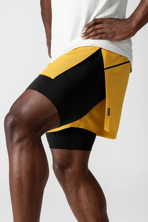 Short Esportivo de Academia  Masculino Respirável 2 em 1 - Slim Run
