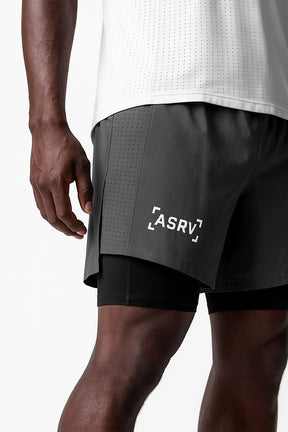Short Esportivo de Academia  Masculino Respirável 2 em 1 - Slim Run