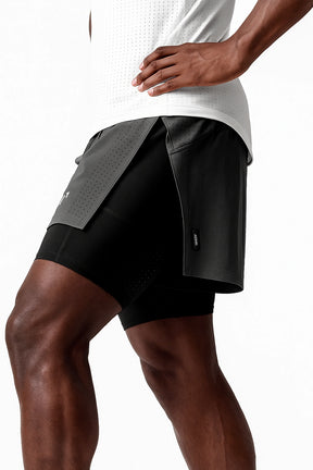Short Esportivo de Academia  Masculino Respirável 2 em 1 - Slim Run