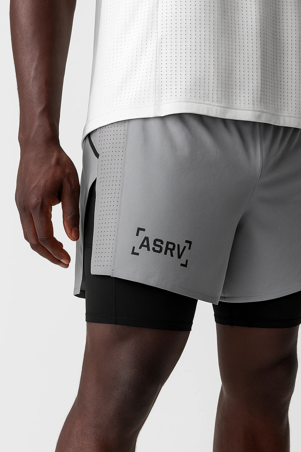 Short Esportivo de Academia  Masculino Respirável 2 em 1 - Slim Run