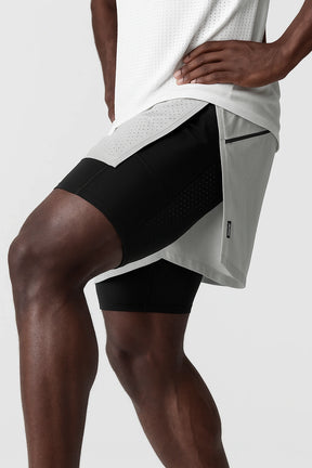 Short Esportivo de Academia  Masculino Respirável 2 em 1 - Slim Run