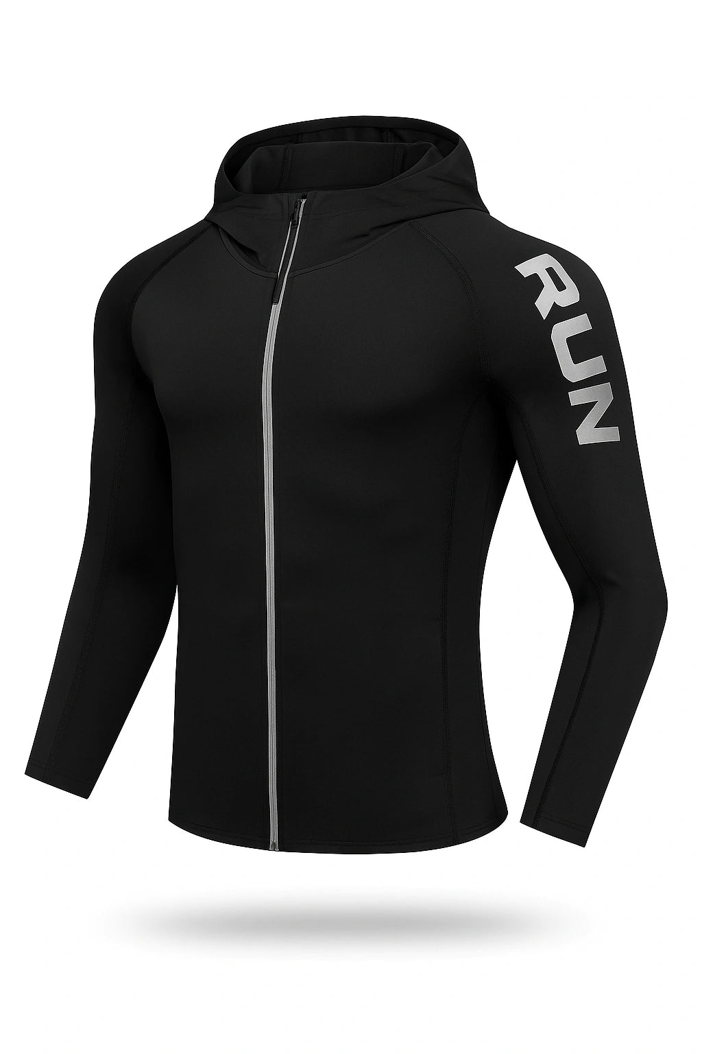 Jaqueta Masculina Esportiva com Capuz Refletiva Respirável