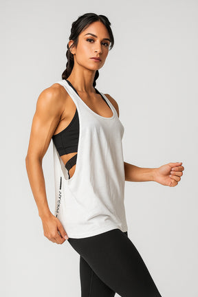 Camiseta Feminina Branca Respirável Fitness