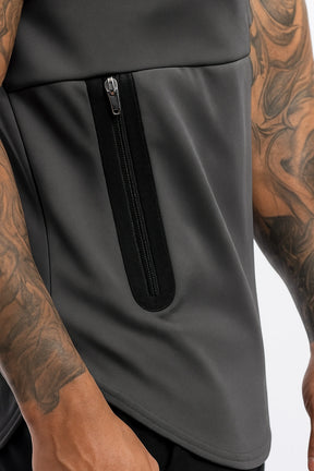 Regata Esportiva Masculina Academia - Com Bolso Lateral