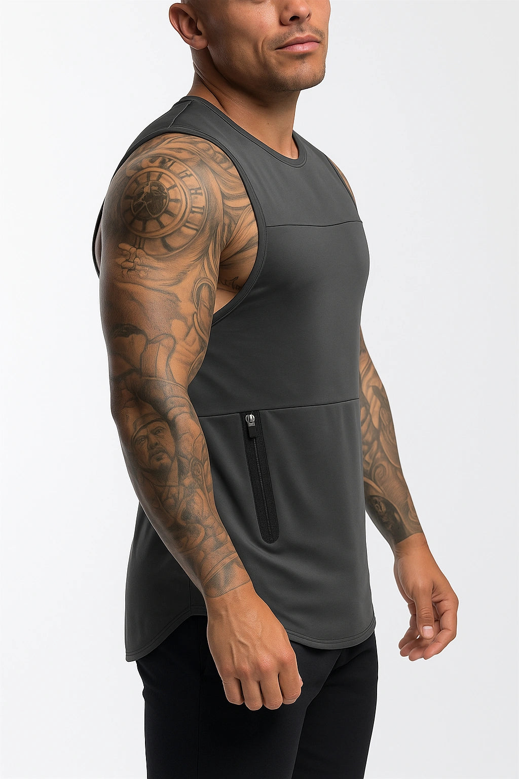 Regata Esportiva Masculina Academia - Com Bolso Lateral