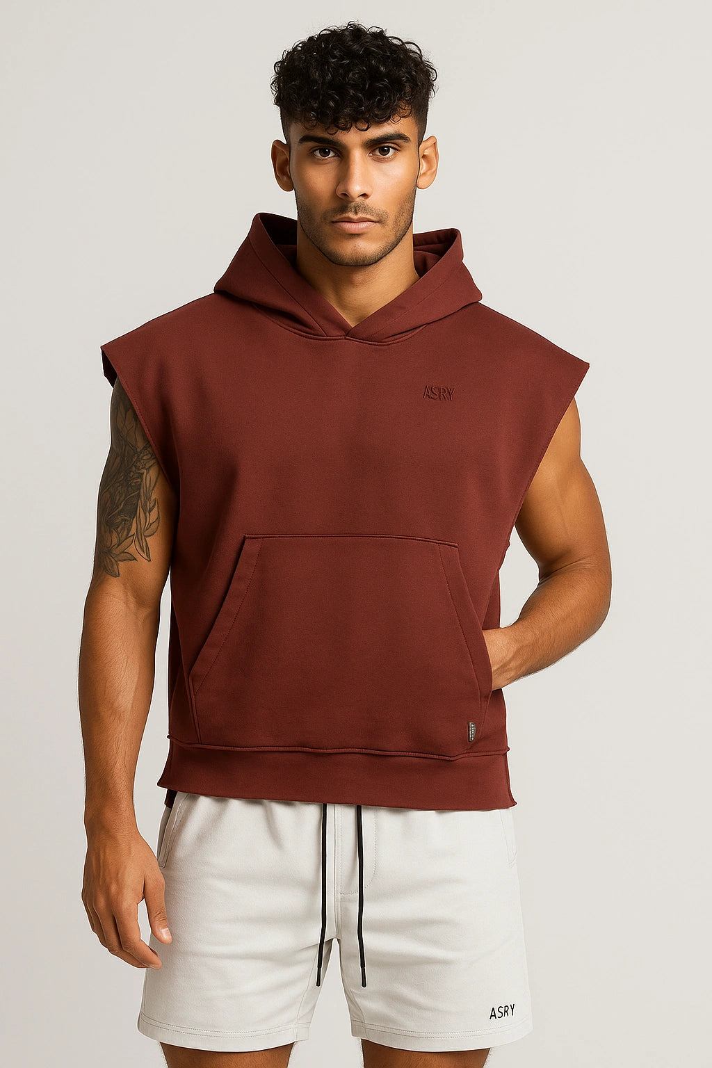 Camiseta de colete com Capuz Academia Premium 2 em 1 - ASRV
