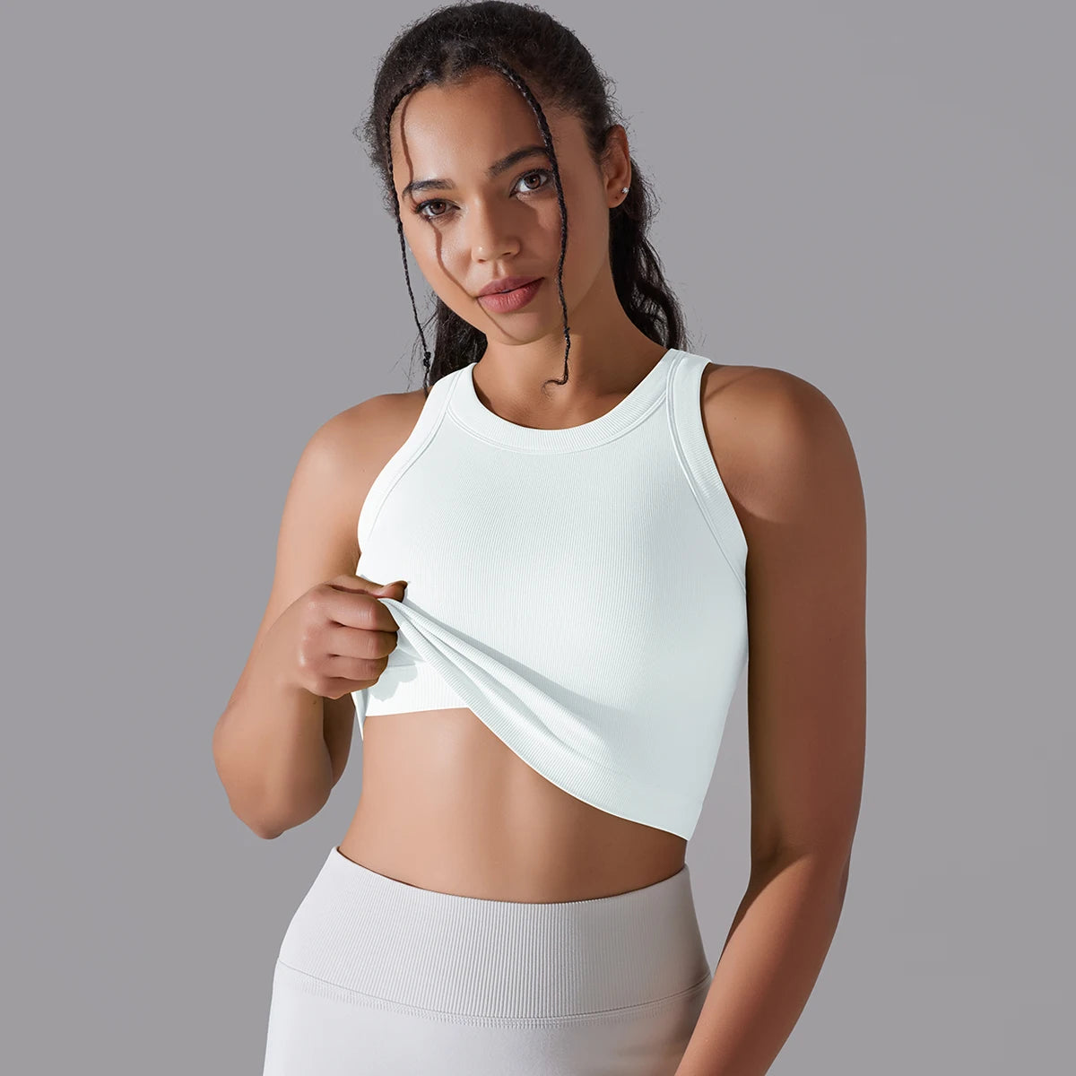 Cropped Fitness Feminino Regata Esportiva Respirável
