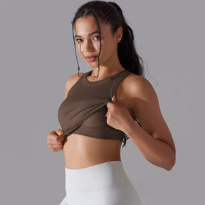 Cropped Fitness Feminino Regata Esportiva Respirável